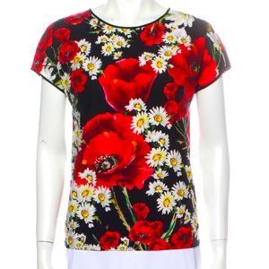 Dolce & Gabbana Floral Print Blouse, US 2